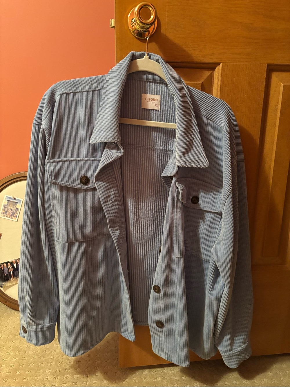 Ci Sono Light Blue Corduroy Jacket